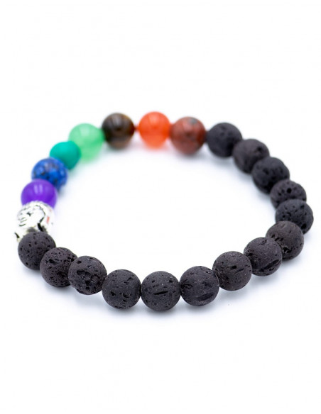 Volcanic Rock Stones Bracelet with Buddha