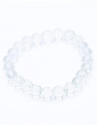 Pulseira de cristal de quartzo de pedra elástica