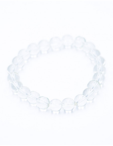 Pulseira de cristal de quartzo de pedra elástica