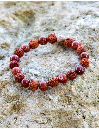 Rudraksha and Red Jasper...