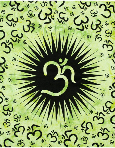 Om Symbol Green Blanket