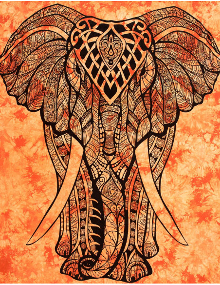 Copriletto elefante arancione