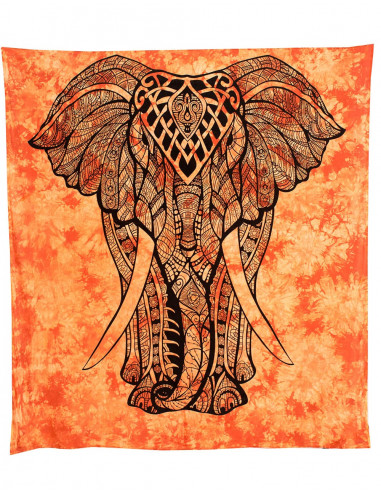 Copriletto elefante arancione