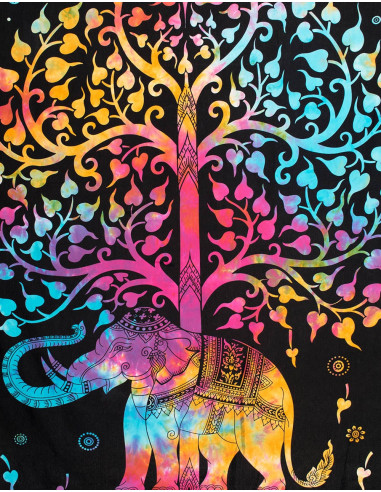 Tapeçaria de parede de elefante e árvore