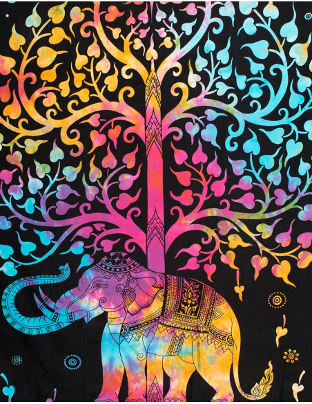 Elephant and Tree Wall Tapestry