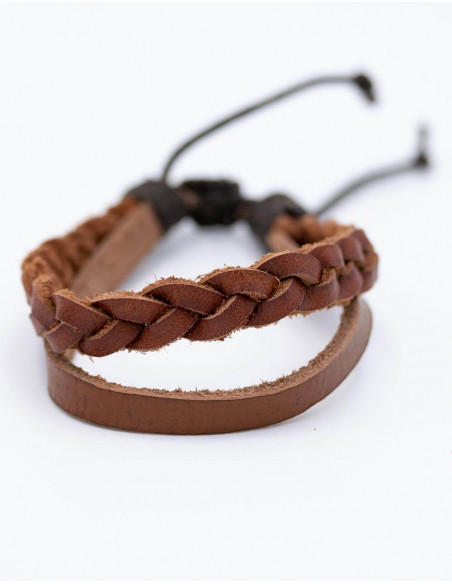 Bracelet unisexe marron
