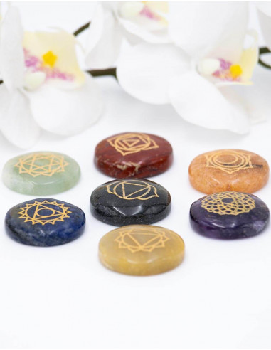 Bolsa com 7 Chakras Stones