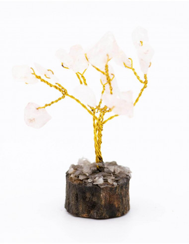 Rosenquarz-Baum-Skulptur