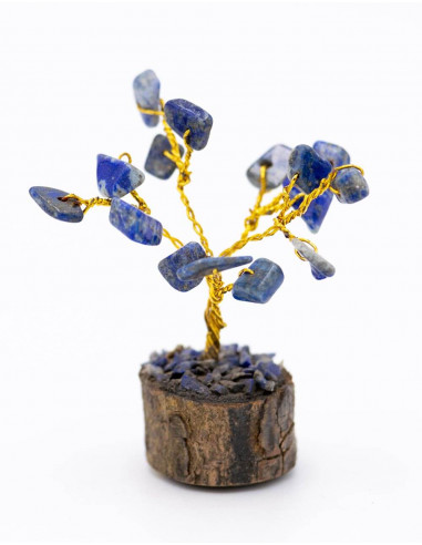 Árvore decorativa mineral de lápis-lazúli