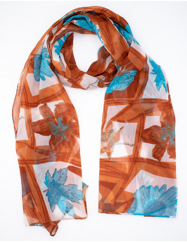 Écharpe en mousseline d'automne