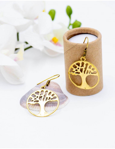 Golden Tree Earrings