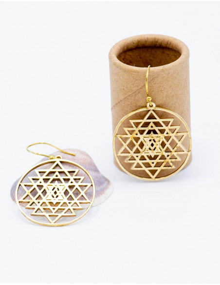 Runde goldene Ohrringe