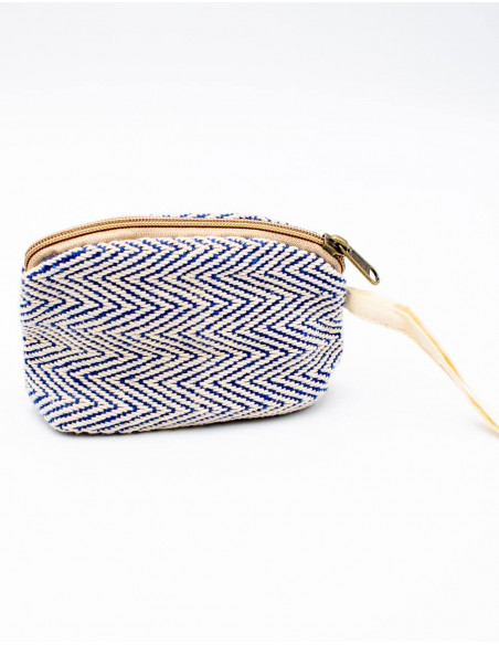 Trousse de toilette en chanvre bleu