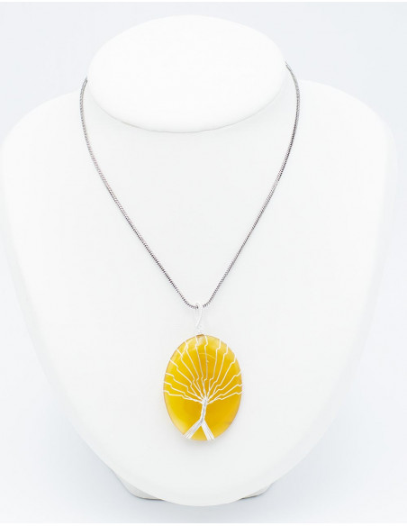 Grande Pierre avec Pendentif Arbre