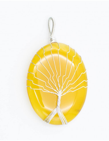 Grande Pierre avec Pendentif Arbre