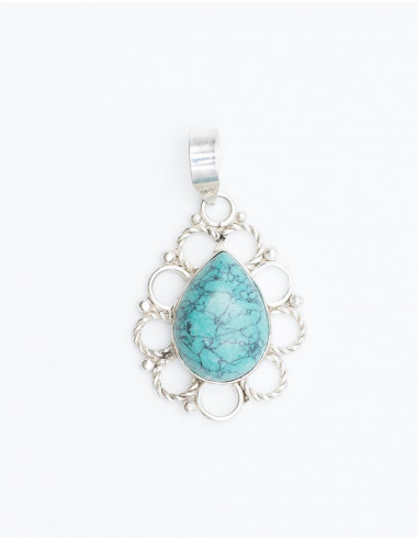 Pendentif Pierre Minérale Turquoise