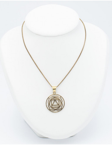 Pendentif Géométrique Doré