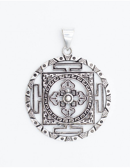 Silver Cross Openwork Pendant