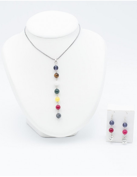 Set Ciondolo e orecchini 7 Chakra