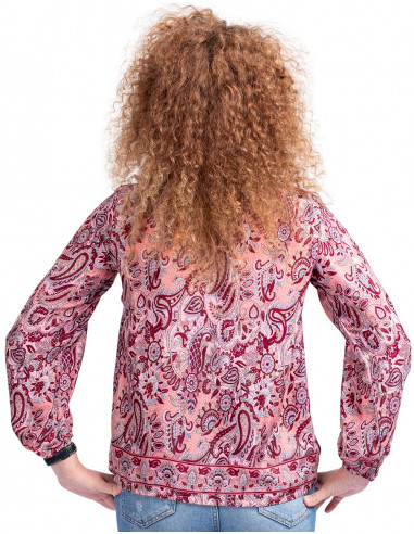 Seidenbluse mit langen Ärmeln