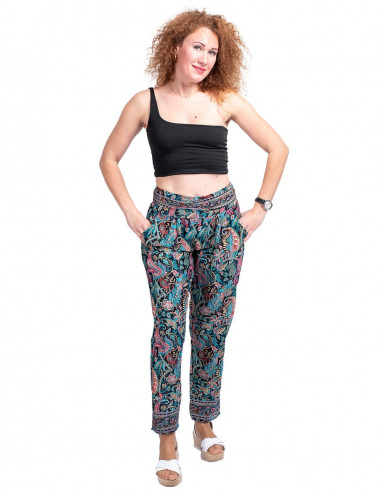 Pantaloni skinny in seta