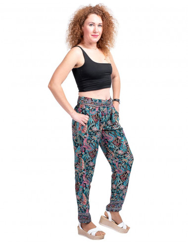 Pantaloni skinny in seta