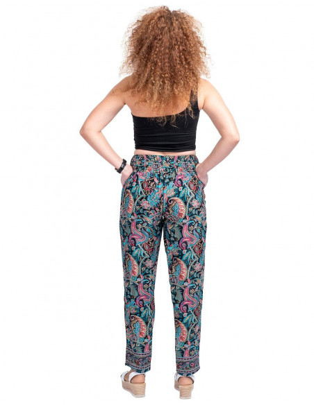 Pantalon slim en soie
