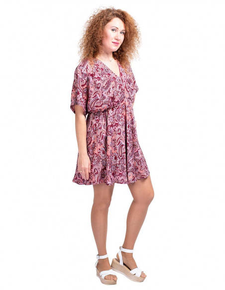 Robe imprimée rose
