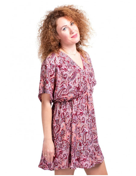 Pink Print Dress