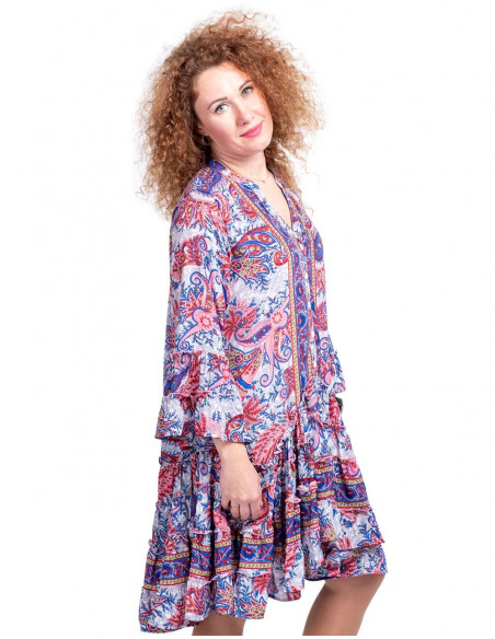 Boho bedrucktes Kleid