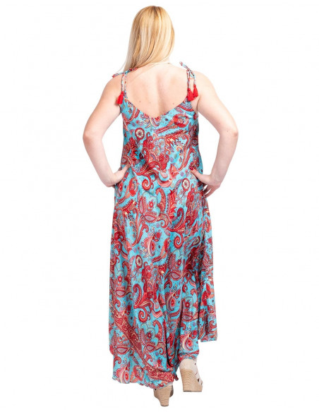 Bedrucktes und weites Kleid