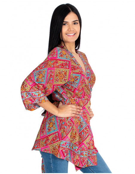 T-Shirt im Kimono-Stil