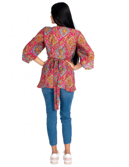 T-shirt façon kimono