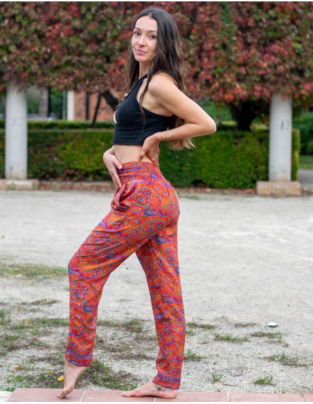 Pantalon slim imprimé