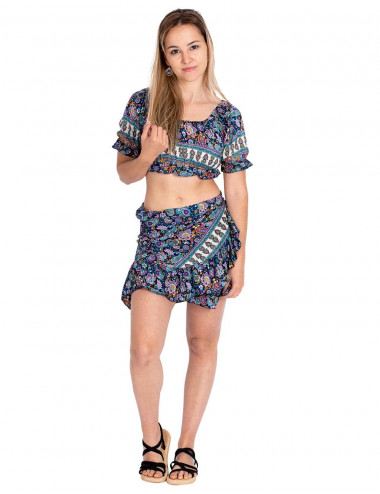 Silk Miniskirt and Top Set 2