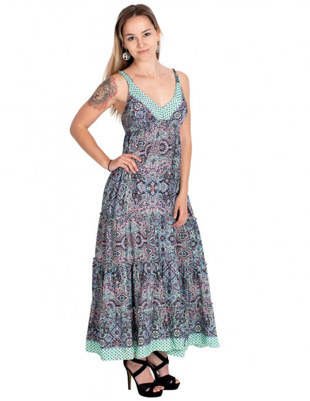 Robe longue à bretelles