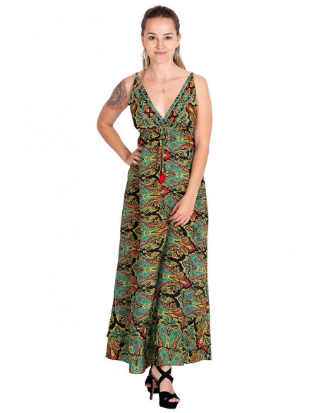Vestido com busto franzido