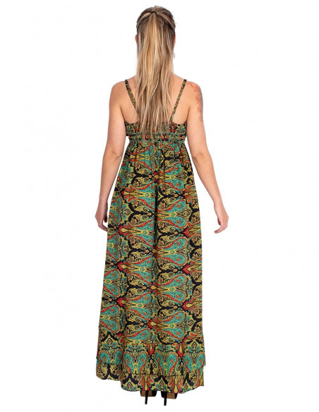 Vestido com busto franzido