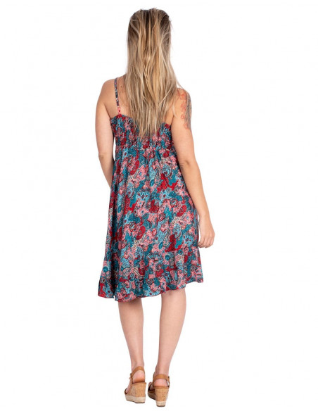 Bedrucktes Seidenkleid