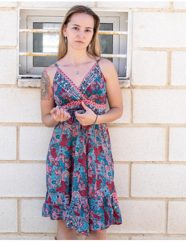 Printed silk dress
