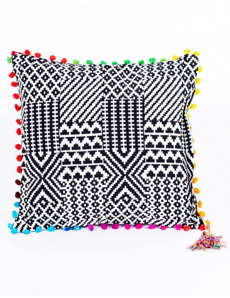 Housse de coussin géométrique
