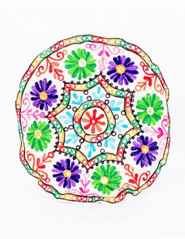 funda-cojin-circular-dibujos-bordados-flores