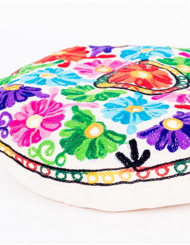 Multicolor Round Cushion Cover