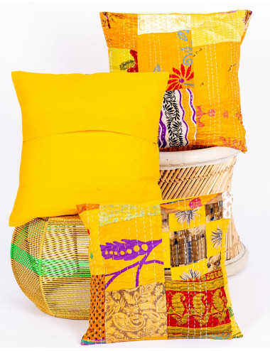 Housse de coussin jaune... 2
