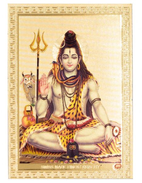 Stempel mit Shiva-Aufkleber