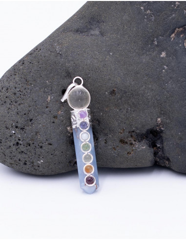 Pendentif Pierre de Lune + 7 Chakras