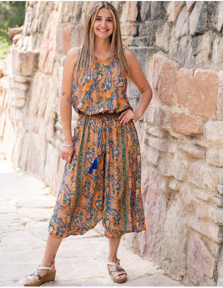 Loose Printed Jumpsuit