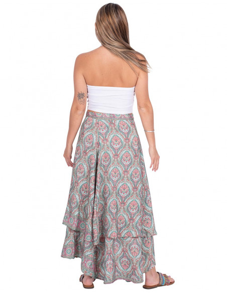 falda-larga-mujer-verano-seda-estampado-verde