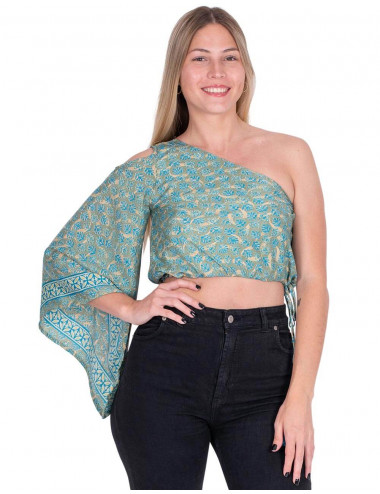 One Sleeve Lacing Top 2
