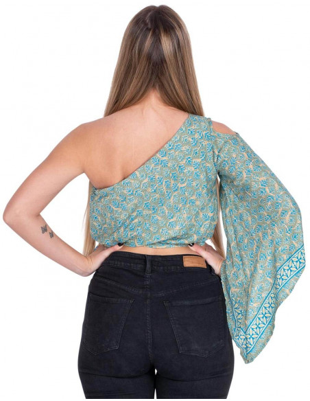 One Sleeve Lacing Top